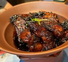 Iberian Black Pork Chop with Preserved Vegetable Stew