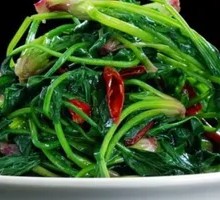 Stir-fried Spinach with Chili
