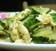 Cucumber and Egg Stir-Fry
