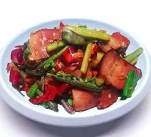 Bok Choy Stir-Fried with Preserved Meat