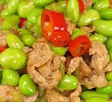 Stir-fried Soybeans with Pork