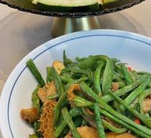 Stir-Fried String Beans with Beef Tripe