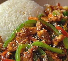 Green Pepper Shredded Pork Rice