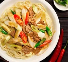 Scallion Beef Noodles