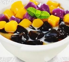 Fruit Taro Balls and Agar Jelly Dessert