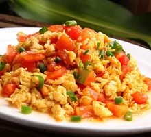 Egg and Duck Intestine Fried Rice