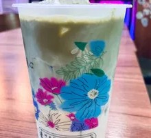 Cherry Blossom Matcha Latte