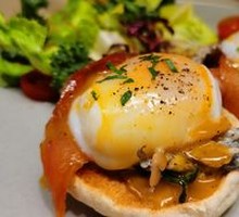Warm Egg with Black Truffle and Mushrooms