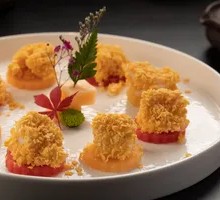 Crispy Potato Salad with Global Tiger Shrimp