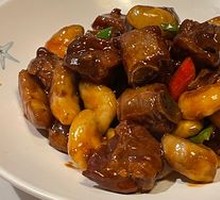 Braised Pork Ribs with Water Chestnut Rice