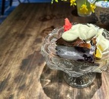 Lavender Blueberry Basque Cake