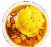 Curry Pork Cutlet Omelette Rice