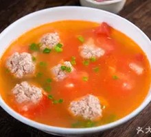 Tomato and Pork Meatball Soup