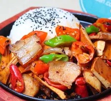 Dried Tofu and Pork Belly Rice