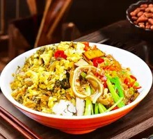 Fried Tofu with Pig Ear Tips and Auntie's Pickled Vegetable Stir-Fried Eggs