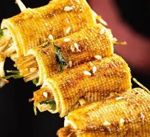 Tofu Skin with Enoki Mushrooms