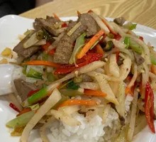 Sour Radish Pig Liver Rice