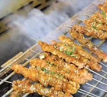Charcoal-Grilled Meat Tendon Skewers