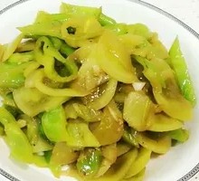 Green Pepper and Green Tomato Stir-fry