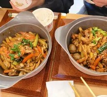 Fresh Frog Three-Sauce Stew in Large Pot