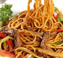 Sizzling Beef and Pasta