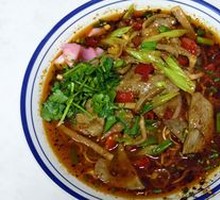 Pickled Chili Pork Liver Noodles