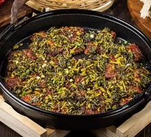 Anlu White Flower Vegetable Pan-Fried Steamed Pork