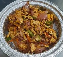 Scrambled Egg with Onion Baozi Rice