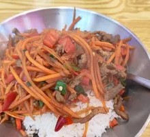 Carrot and Pork Rice Bowl