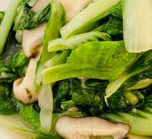 Mushroom and Chicken Greens Stir-fry