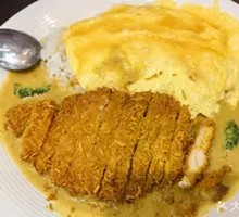 Curry Beef Noodle Rice with Egg Custard