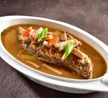 Braised Guilin Fish with Wild Lotus Root Stems