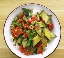 Cucumber and Egg Fried Rice