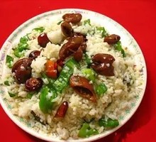 Green Pepper and Pork Intestine Fried Rice