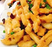 Spicy Stir-Fried Lotus Root Cakes