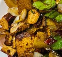 Fried Pork with Tofu Skin Rice