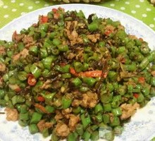 Olive and Minced Pork with Green Beans
