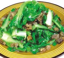 Fried Pork Crumbs with Bok Choy