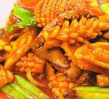 Squid and Pork Kidney Stir-fry