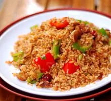 Fatty Intestine and Lotus Stem Fried Rice