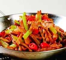 Dry Pot Wild Bamboo Shoots with Preserved Meat