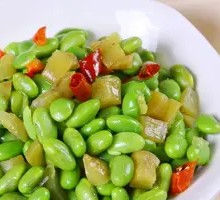 Fried Pork and Soybean with Pickled Vegetables