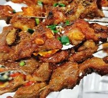 Grilled Lamb Tendons and Meat