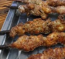 Lamb Skewers on Red Willow Branches