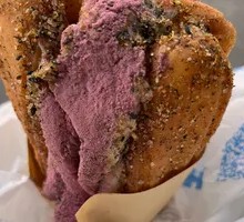 Taro and Purple Sweet Potato Fried Dough Bun