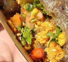 Braised Sweet Potato Skin with Meat Floss