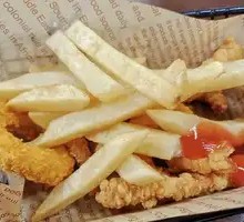 French Fries and Crispy Pork Platter