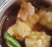 Tomato Soup with Hand-Pressed Shrimp Paste
