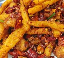 Dry-Fried Lotus Root Strips with Pig's Trotter Tendons