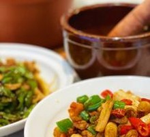 Pickled Lotus Root Stir-Fried with Orange Chicken